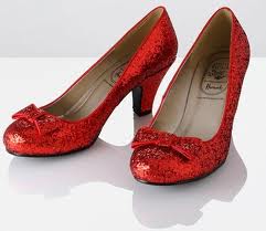 red sparkly shoes